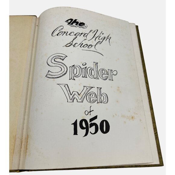Vintage 1950 The Spider Web Yearbook Concord High School North Carolina - Picture 3 of 9